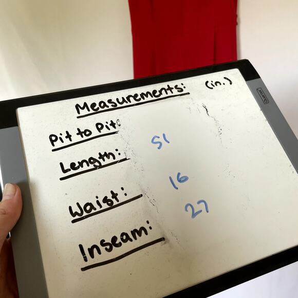 Calvin Klein bright red jumpsuit wide leg sleeveless v-neck women's 8 pockets - Picture 6 of 7